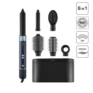 AR5166 Revolution BLDC Ionic Hava Üflemeli Saç Şekillendirici 6 Farklı Başlıklı, 1500W, Siyah - 1