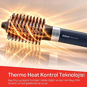 AR5166 Revolution BLDC Ionic Hava Üflemeli Saç Şekillendirici 6 Farklı Başlıklı, 1500W, Siyah - 6