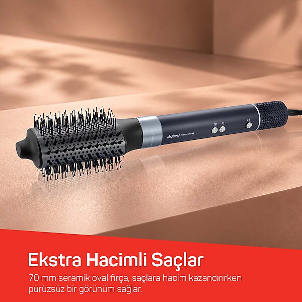 AR5166 Revolution BLDC Ionic Hava Üflemeli Saç Şekillendirici 6 Farklı Başlıklı, 1500W, Siyah - 9