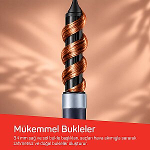 AR5166 Revolution BLDC Ionic Hava Üflemeli Saç Şekillendirici 6 Farklı Başlıklı, 1500W, Siyah - 11