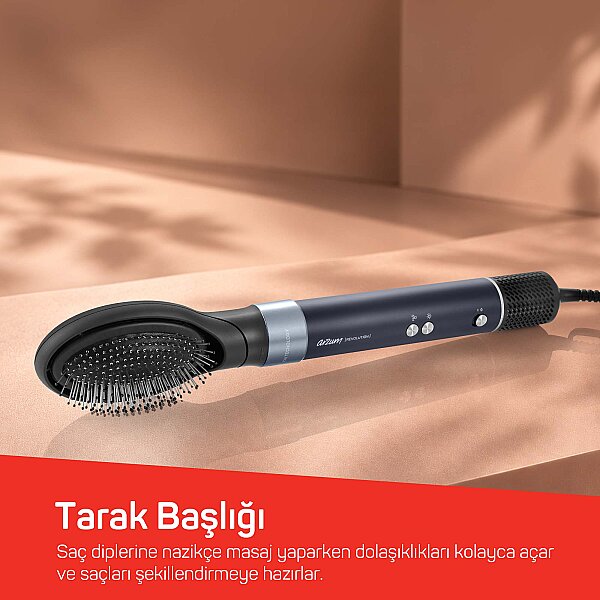 AR5166 Revolution BLDC Ionic Hava Üflemeli Saç Şekillendirici 6 Farklı Başlıklı, 1500W, Siyah - 13