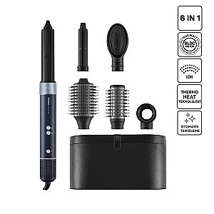 AR5166 Revolution BLDC Ionic Hava Üflemeli Saç Şekillendirici 6 Farklı Başlıklı, 1500W, Siyah