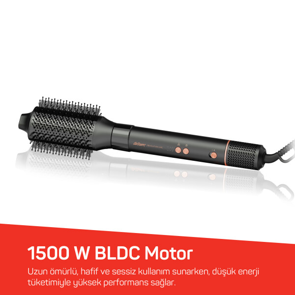 AR5198 Revolution Line  BLDC Ionic Hava Üflemeli Saç Şekillendirici 5 Başlık, 1500W, Siyah - 4