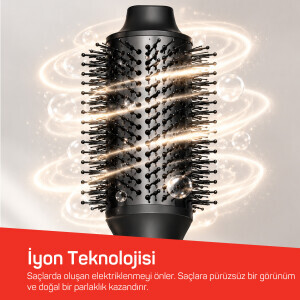 AR5198 Revolution Line  BLDC Ionic Hava Üflemeli Saç Şekillendirici 5 Başlık, 1500W, Siyah - 5