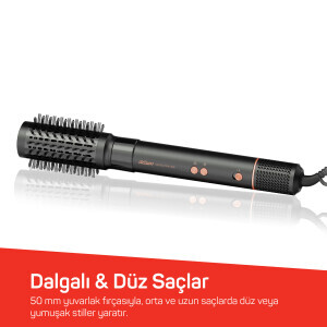 AR5198 Revolution Line  BLDC Ionic Hava Üflemeli Saç Şekillendirici 5 Başlık, 1500W, Siyah - 11