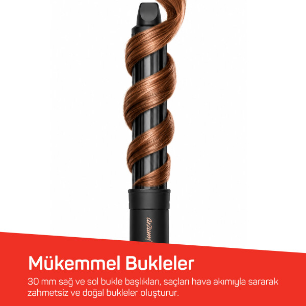 AR5198 Revolution Line  BLDC Ionic Hava Üflemeli Saç Şekillendirici 5 Başlık, 1500W, Siyah - 10