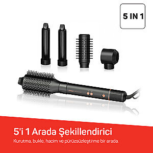 AR5198 Revolution Line  BLDC Ionic Hava Üflemeli Saç Şekillendirici 5 Başlık, 1500W, Antrasit - 3