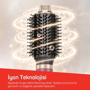 AR5195 Revo Pro BLDC Ionic Hava Üflemeli Saç Şekillendirici 7 Başlık, 1500W, Chery - 6