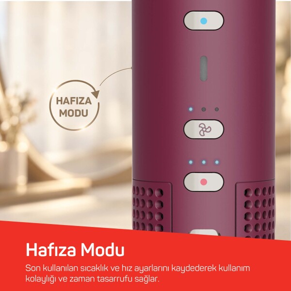 AR5195 Revo Pro BLDC Ionic Hava Üflemeli Saç Şekillendirici 7 Başlık, 1500W, Chery - 8