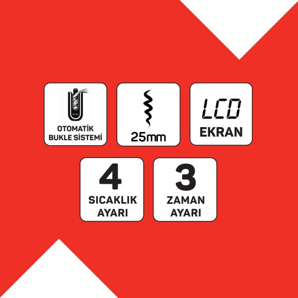 AR5171 Revolution Pro Otomatik Saç Maşası - Siyah - 13