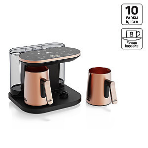  OK0051 Rich Duo Türk Kahvesi Makinesi,Taşma Önleyici Sistem, 4 Fincan Kapasiteli, Bakır