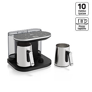  OK0051 Rich Duo Türk Kahvesi Makinesi,Taşma Önleyici Sistem, 4 Fincan Kapasiteli, Krom