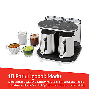  OK0051 Rich Duo Türk Kahvesi Makinesi,Taşma Önleyici Sistem, 4 Fincan Kapasiteli, Krom - 4
