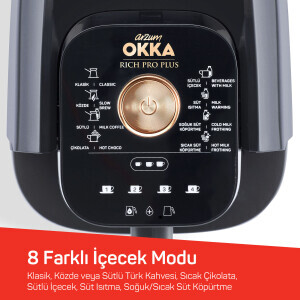 OK0036 Okka Rich Pro Plus Su Hazneli Türk Kahvesi Makinesi, Bakır - 3