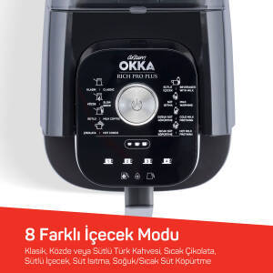 OK0036 Okka Rich Pro Plus Su Hazneli Türk Kahvesi Makinesi, Krom - 3