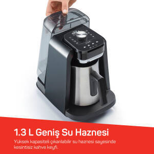 OK0036 Okka Rich Pro Plus Su Hazneli Türk Kahvesi Makinesi, Krom - 4