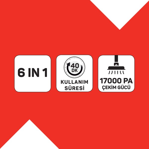 AR4500 Arzum Rushx 6-in-1 Araç İçi Süpürge 17000PA - 10