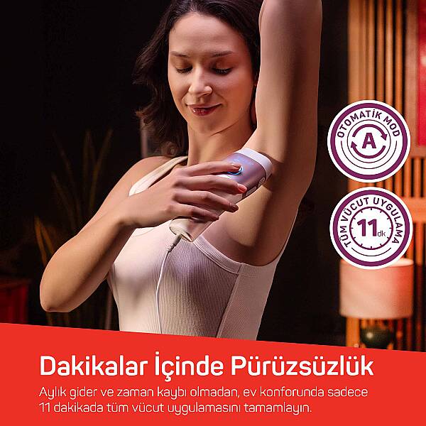 AR5176 SateenTouch IPL Lazer Epilasyon, 999.999 Atım, Evde Tüy Alma, Soğutmalı, 5 Kademe, Otomatik Mod - 4