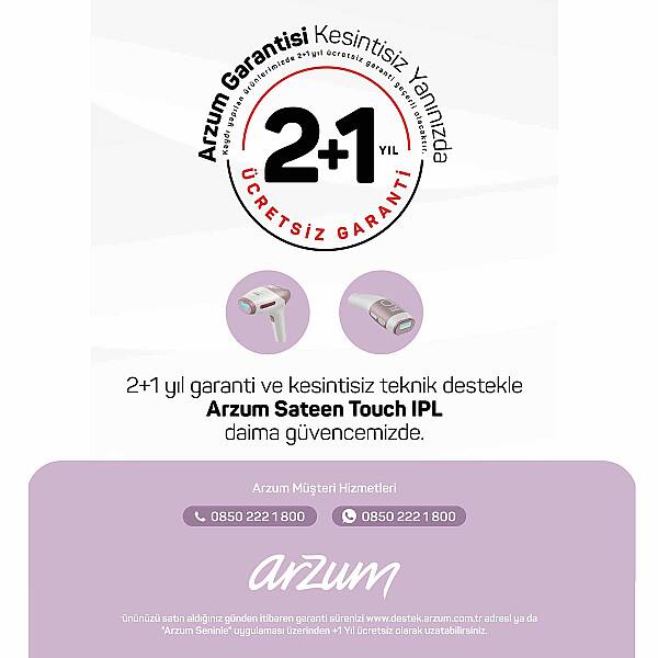 AR5176 SateenTouch IPL Lazer Epilasyon, 999.999 Atım, Evde Tüy Alma, Soğutmalı, 5 Kademe, Otomatik Mod - 11