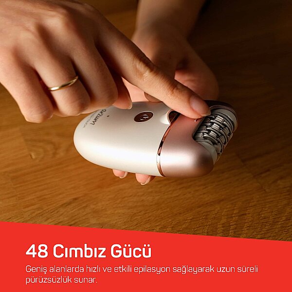 AR5175 Sateen Touch Şarjlı Epilasyon Seti, 48 Cımbızlı Başlık, 2 Farklı Hız Ayarı, Led Işık Sistemi - 3