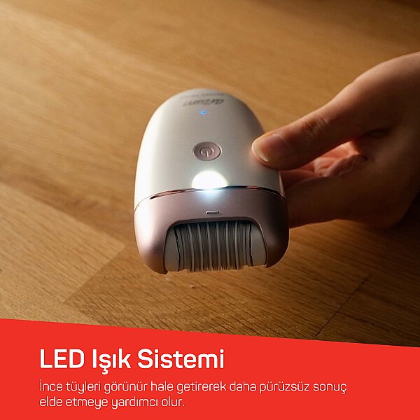 AR5175 Sateen Touch Şarjlı Epilasyon Seti, 48 Cımbızlı Başlık, 2 Farklı Hız Ayarı, Led Işık Sistemi - 4