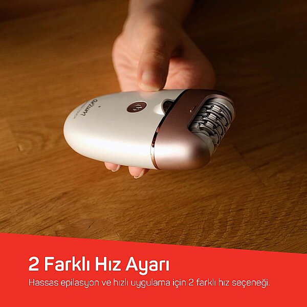 AR5175 Sateen Touch Şarjlı Epilasyon Seti, 48 Cımbızlı Başlık, 2 Farklı Hız Ayarı, Led Işık Sistemi - 5
