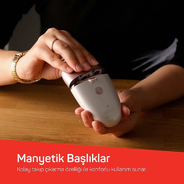 AR5175 Sateen Touch Şarjlı Epilasyon Seti, 48 Cımbızlı Başlık, 2 Farklı Hız Ayarı, Led Işık Sistemi - 6