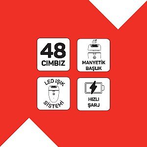 AR5175 Sateen Touch Şarjlı Epilasyon Seti, 48 Cımbızlı Başlık, 2 Farklı Hız Ayarı, Led Işık Sistemi - 13