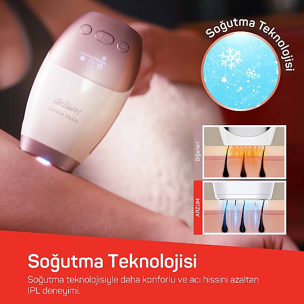 AR5178 SateenTouch IPL Lazer Epilasyon, 999.999 Atım, Evde Tüy Alma, Soğutmalı, 5 Kademe, Cilt Sensörü - 5