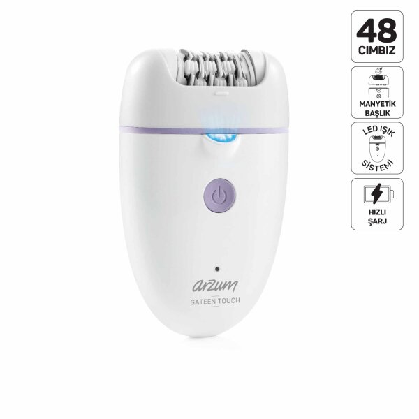 AR5173 Sateen Touch Şarjlı Epilasyon Cihazı, Beyaz - 1