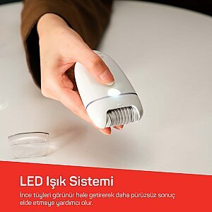 AR5173 Sateen Touch Şarjlı Epilasyon Cihazı, 48 Cımbızlı Başlık, 2 Farklı Hız Ayarı, Led Işık Sistemi - 4