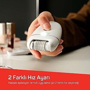 AR5173 Sateen Touch Şarjlı Epilasyon Cihazı, 48 Cımbızlı Başlık, 2 Farklı Hız Ayarı, Led Işık Sistemi - 5