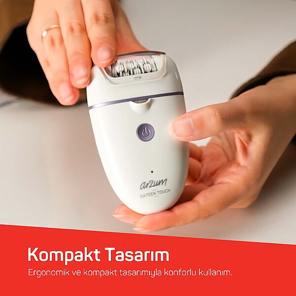 AR5173 Sateen Touch Şarjlı Epilasyon Cihazı, 48 Cımbızlı Başlık, 2 Farklı Hız Ayarı, Led Işık Sistemi - 7