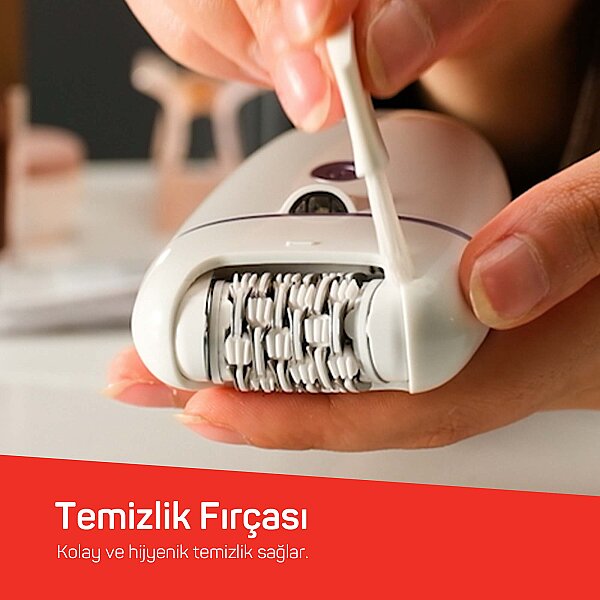 AR5173 Sateen Touch Şarjlı Epilasyon Cihazı, 48 Cımbızlı Başlık, 2 Farklı Hız Ayarı, Led Işık Sistemi - 8