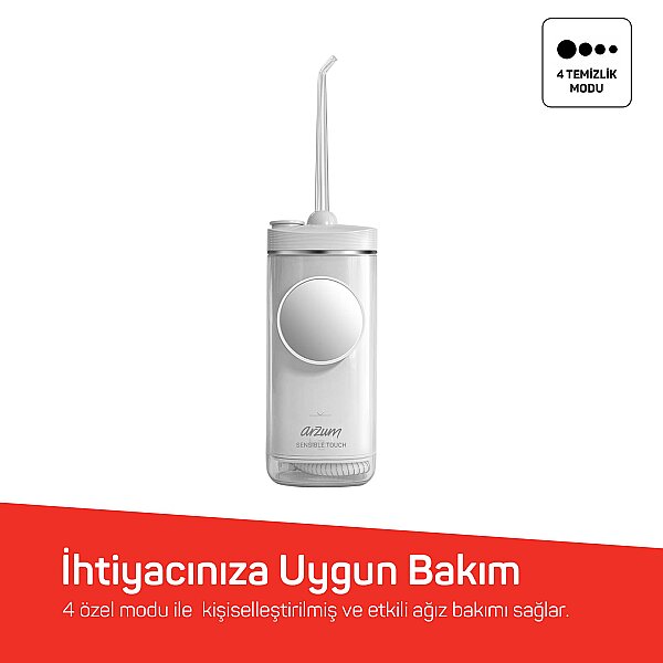 Arzum AR5300 Sensible Touch Şarjlı Ağız Duşu-Beyaz - 4