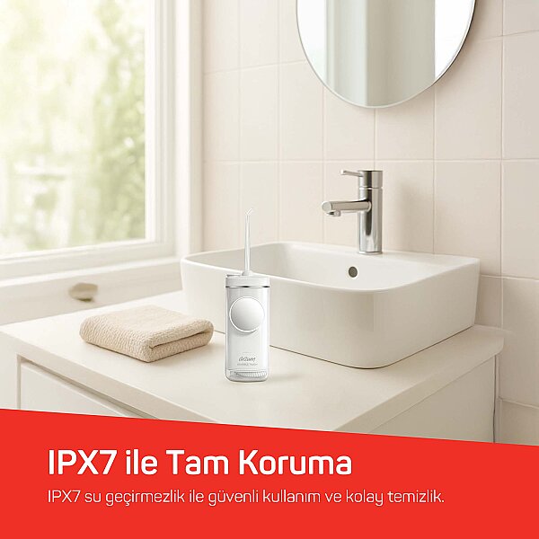 Arzum AR5300 Sensible Touch Şarjlı Ağız Duşu-Beyaz - 5