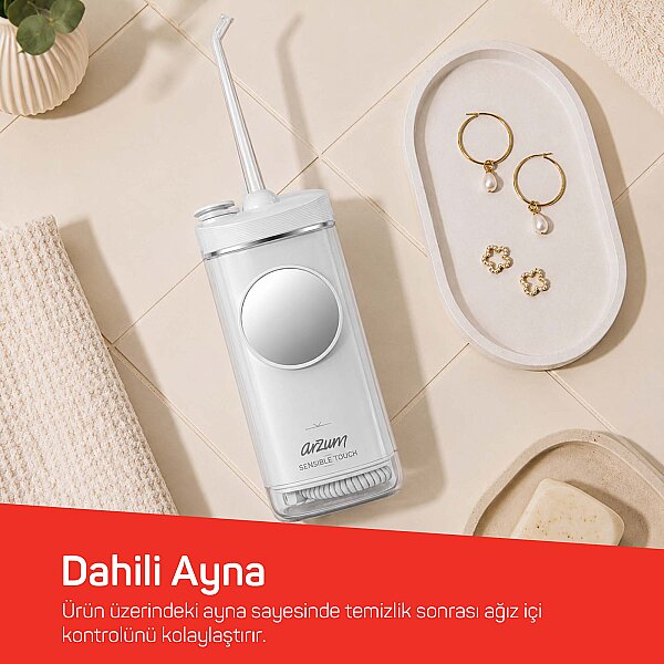Arzum AR5300 Sensible Touch Şarjlı Ağız Duşu-Beyaz - 7