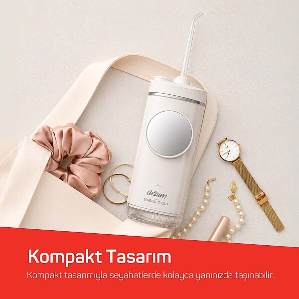 Arzum AR5300 Sensible Touch Şarjlı Ağız Duşu-Beyaz - 8
