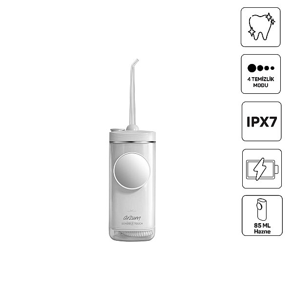 Arzum AR5300 Sensible Touch Şarjlı Ağız Duşu-Beyaz - 1