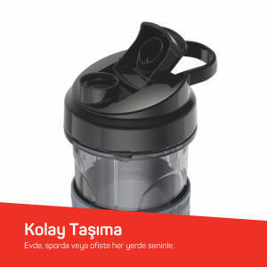 AR1191 Shake'N Take Lite Kişisel Blender 550W, 550 ml Taşınabilir Şişe, Buz Kırma Özellikli, Siyah - 3