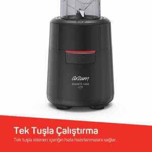 AR1191 Shake'N Take Lite Kişisel Blender 550W, 550 ml Taşınabilir Şişe, Buz Kırma Özellikli, Siyah - 5