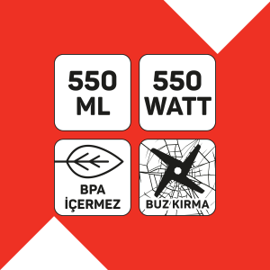 AR1191 Shake'N Take Lite Kişisel Blender 550W, 550 ml Taşınabilir Şişe, Buz Kırma Özellikli, Siyah - 7