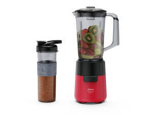 AR1196 Shake'N Take Megamix Sürahi Blender 550W, 1L Sürahi, 550 ml Taşınabilir Şişe, Kırmızı