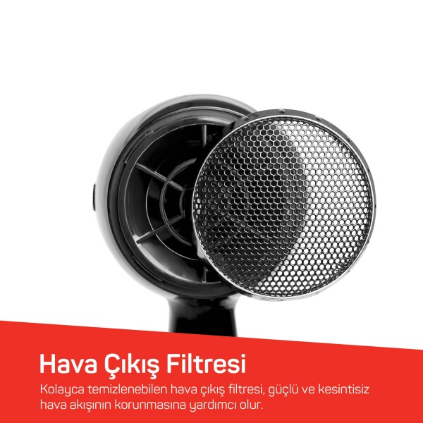 Shiny İyonlu Saç Kurutma Makinesi - Siyah - AR5007 - 8