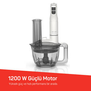 AR1187 Soprano Max Neo Multi Blender Seti 5 Fonksiyonlu 1200W, Beyaz - 3