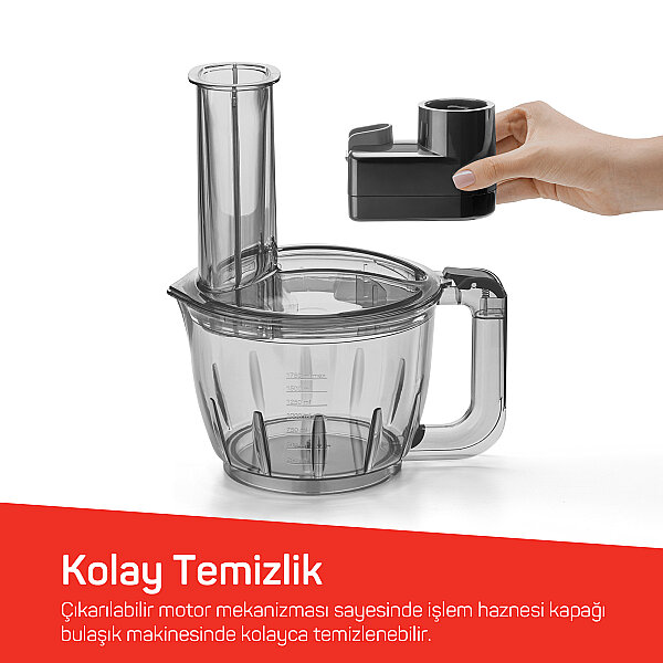 AR1187 Soprano Max Neo Multi Blender Seti 5 Fonksiyonlu 1200W, Beyaz - 5