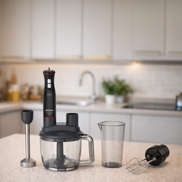 AR1204 Starchef Pro 1800W 4 Bıçaklı 1.5 L Hazneli 2 Kademeli Multi Blender Seti, Siyah - 2