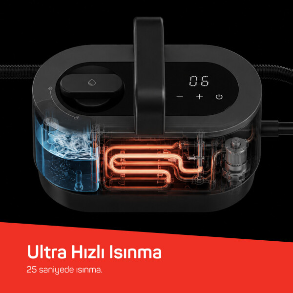 AR4353 Steambosot Digi Buharlı Temizleyici, Siyah - 5