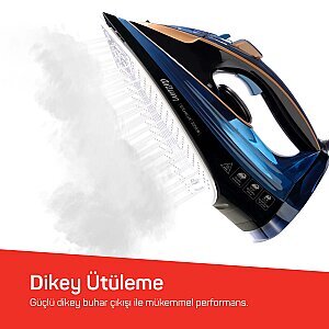 AR6052 Steamlux Buharlı Ütü Seramik Taban 3000W, 225 gr/min Şok Buhar, Mavi - 4