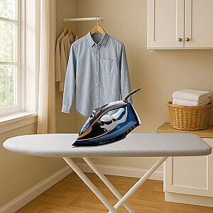 AR6052 Steamlux Buharlı Ütü Seramik Taban 3000W, 225 gr/min Şok Buhar, Mavi - 2